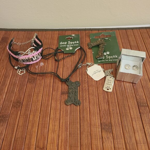 Animal Lovers Jewelry - Necklace/Earrings/Bracelet - 5 Pieces - Picture 2 of 7